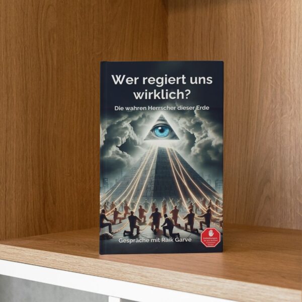 Mockup quadratisch Buch 2 im Buchregal 2. Auflage - Wer regiert uns wirklich